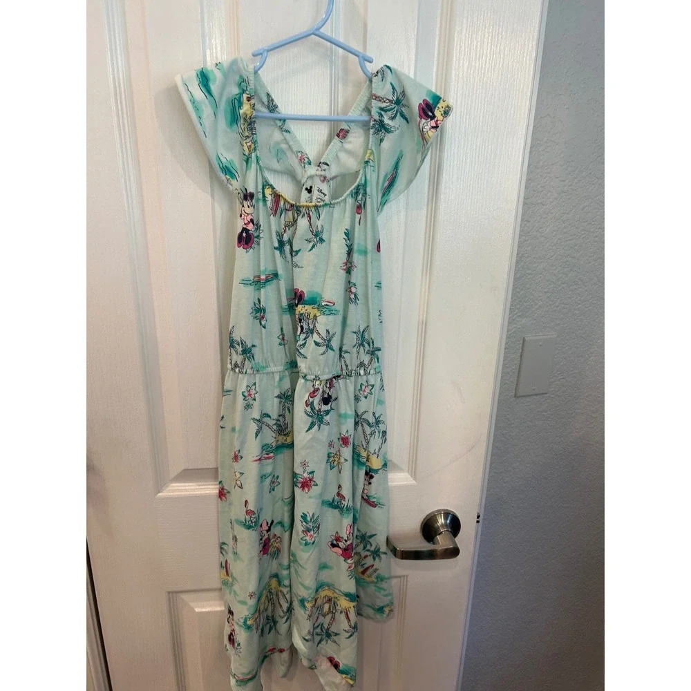 Disney Jumping Beans Dress Mint Green Minnie Mouse Tropical Handkerchief‎ bin A